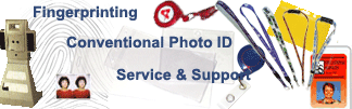 finger printing, conventional photo ID, Service & support